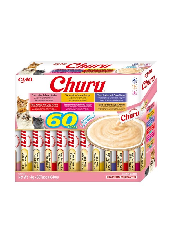 INABA Churu Variasjonsboks Tunfisk - kattegodbiter - 60 x 14g
