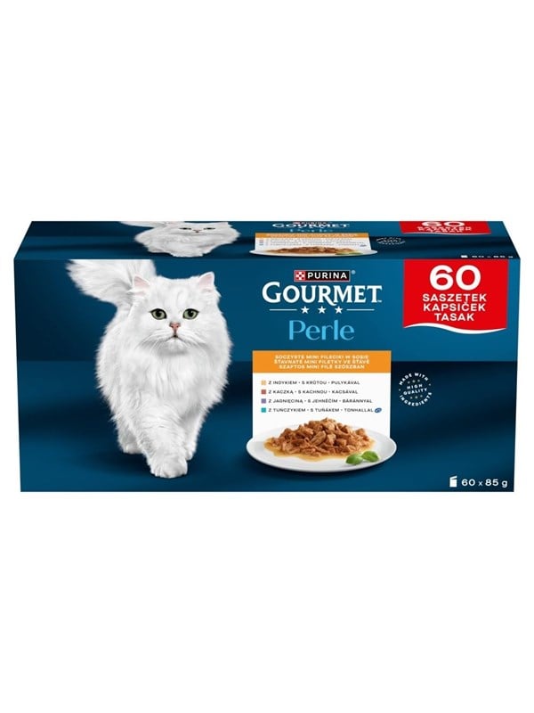 PURINA NESTLE Gourmet Perle Mini fileter i saus - våtfôr til katt - 60x85g