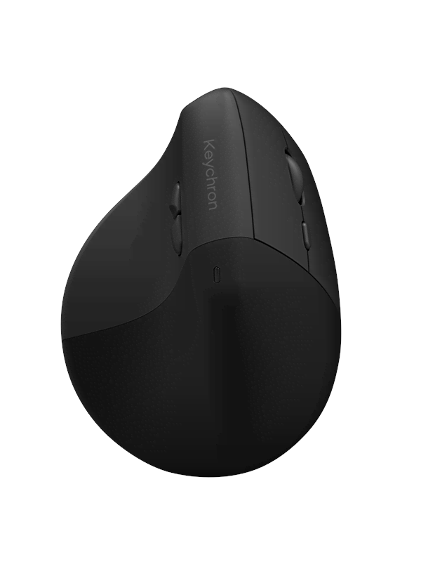 Keychron BM27 Silent Wireless Mouse - Space Grey - Vertical mouse - Optisk - 5 knapper - Grå