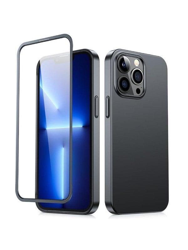 Joyroom 360 Full Case front and back cover for iPhone 13 Pro Max + tempered glass screen protector blue (JR-BP928 blue)