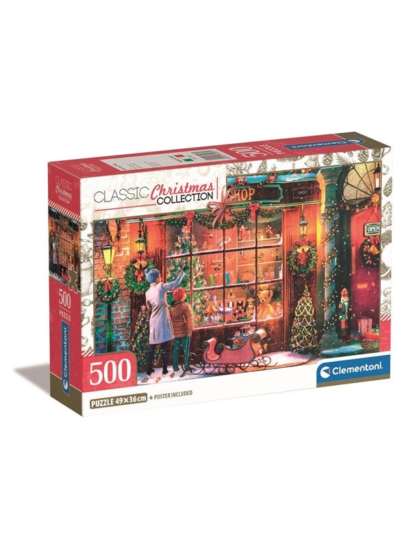 Clementoni Puslespill HQC Old Toy Shop Xmas, 500 brikker 2D Puslespill