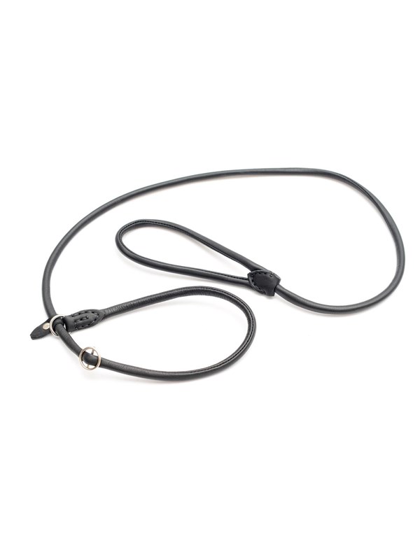 Timely PARIS Retrieverline Svart 6 mm. 120 cm. krom m/stop