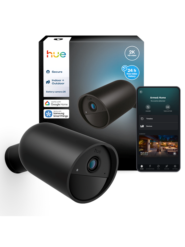 Philips Hue Secure Cam 2K Battery Black EU