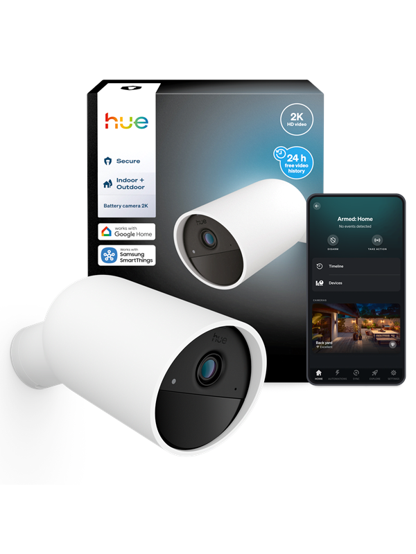 Philips Hue Secure Cam 2K Battery White EU