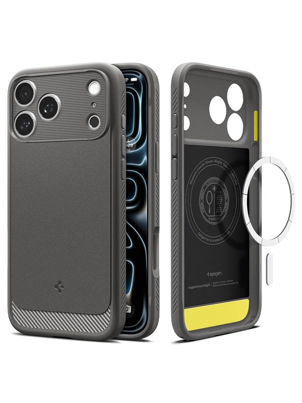 Spigen Rugged Armor MagSafe - gray - iPhone 18 Pro/17 Pro