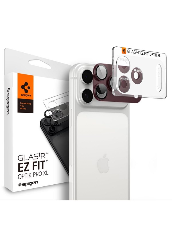 Spigen Glass tR EZ Fit Optik Pro XL 1 Pack - dark cherry - iPhone 18 Pro
