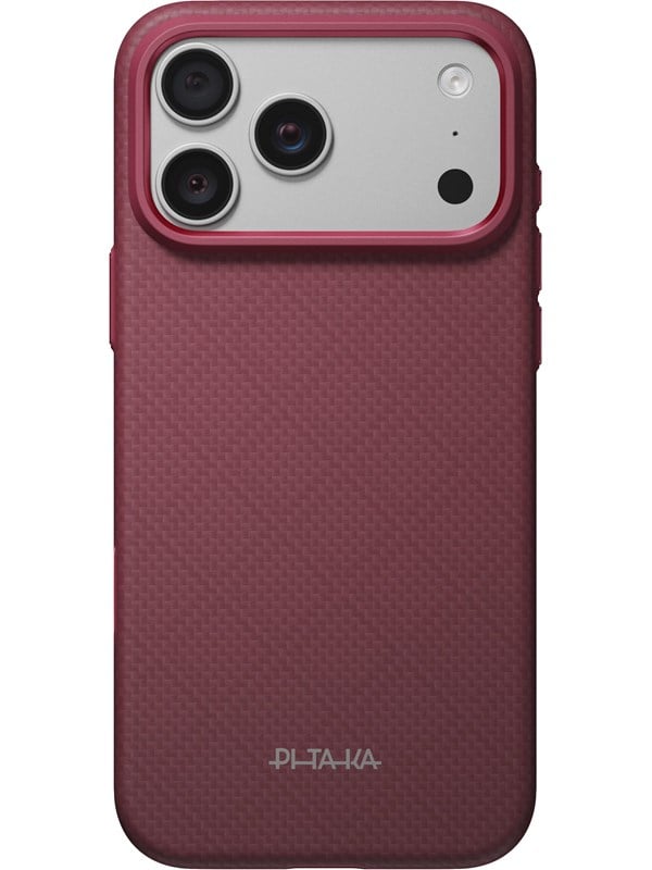 PITAKA Summa Case Argyle - Burgundy - iPhone 18 Pro Max/17 Pro Max