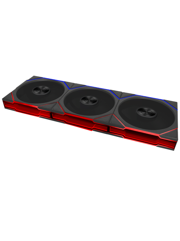 Lian Li UNI FAN TL FLEX 120 (3-pack) with controller - Kabinettvifte - 120mm - Svart med RGB LED-lys - 33 dBA