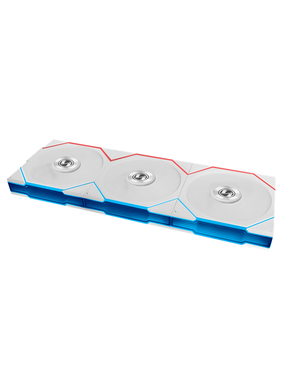 Lian Li UNI FAN TL FLEX 120 Reversed (3-pack) with controller - Kabinettvifte - 120mm - Hvit med RGB-lys - 33 dBA