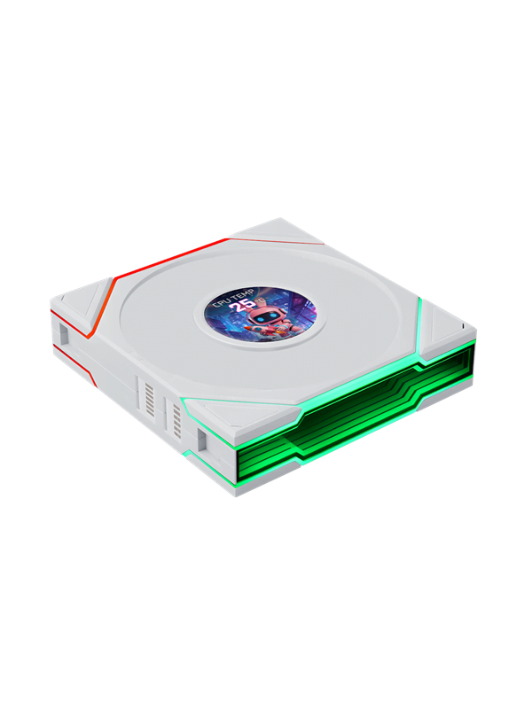 Lian Li UNI FAN TL LCD FLEX 120 - Kabinettvifte - 120mm - Hvit med RGB-lys - 26 dBA