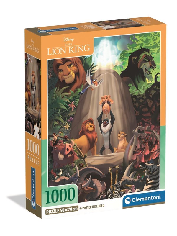 Clementoni Puslespill HQC Disney The Lion King, 1000 brikker 2D Puslespill