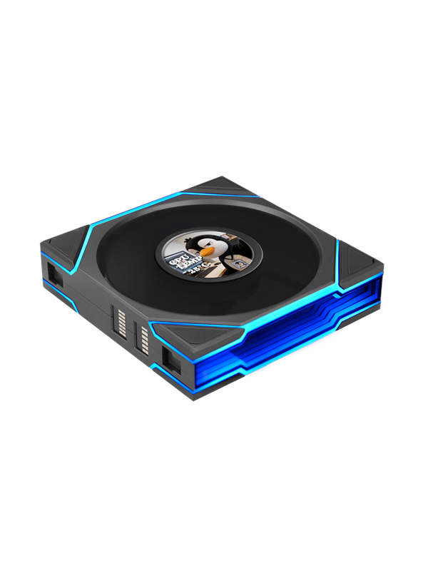 Lian Li UNI FAN TL LCD FLEX 120 Reversed - Kabinettvifte - 120mm - Svart med RGB LED-lys - 29 dBA