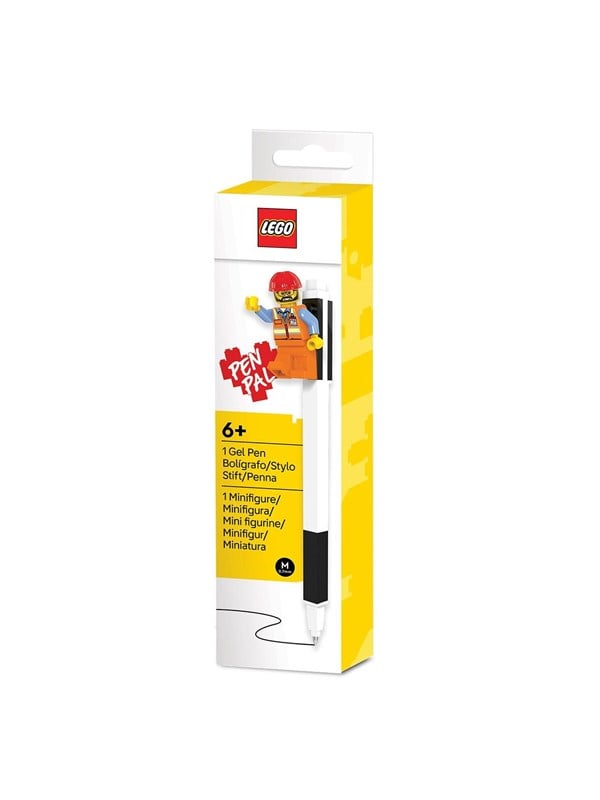 LEGO Pen Pal gelpenn svart med avtakbar minifigur