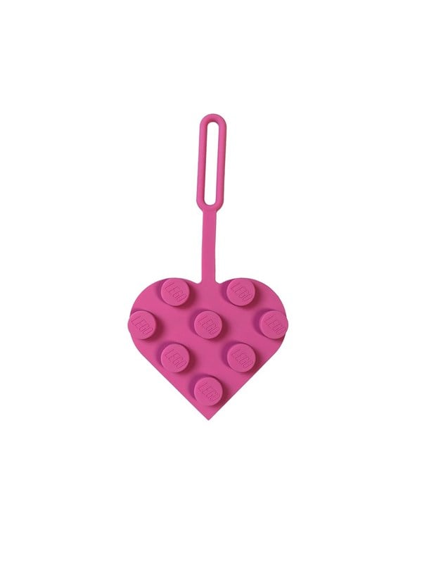 LEGO Oppgavemerke Kloss hjerte rosa