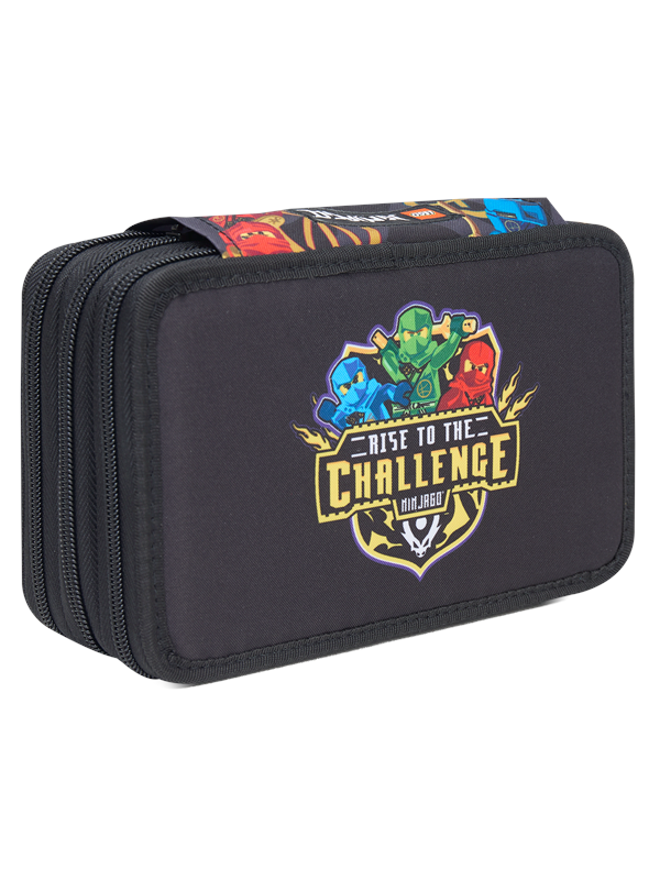 LEGO ® NINJAGO®, RISE TO THE CHALLENGE pennal i 3 lag med innhold