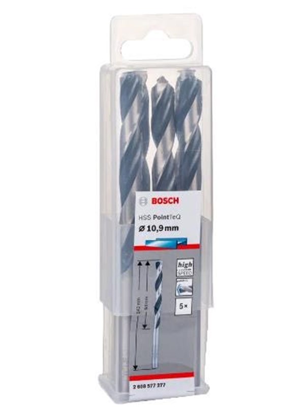 Bosch HSS PointTeQ Drill Bit 10.9mm 5pcs