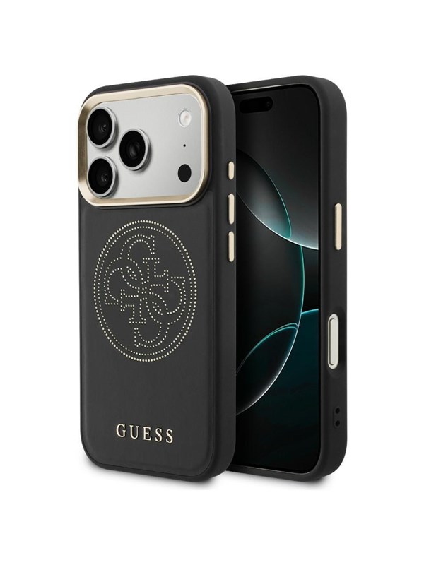 GUESS Perforated 4G MagSafe case for iPhone 17 Pro Max - black