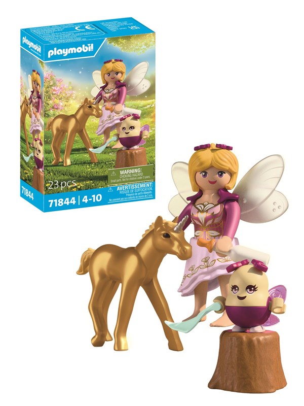 Playmobil Fairies - Golden Unicorn Foal with Fairy - 71844