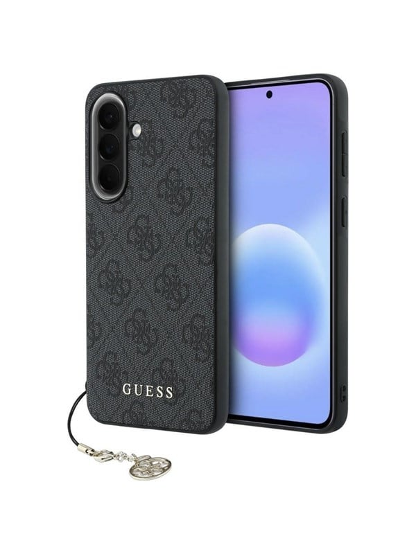 GUESS 4G Charm Case for Samsung Galaxy A57 5G - Black