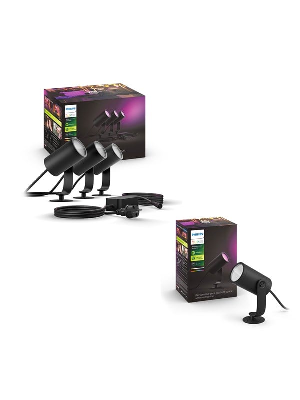 Philips Hue Outdoor Lily Spike Spots – Base Kit + Utvidelsesspot