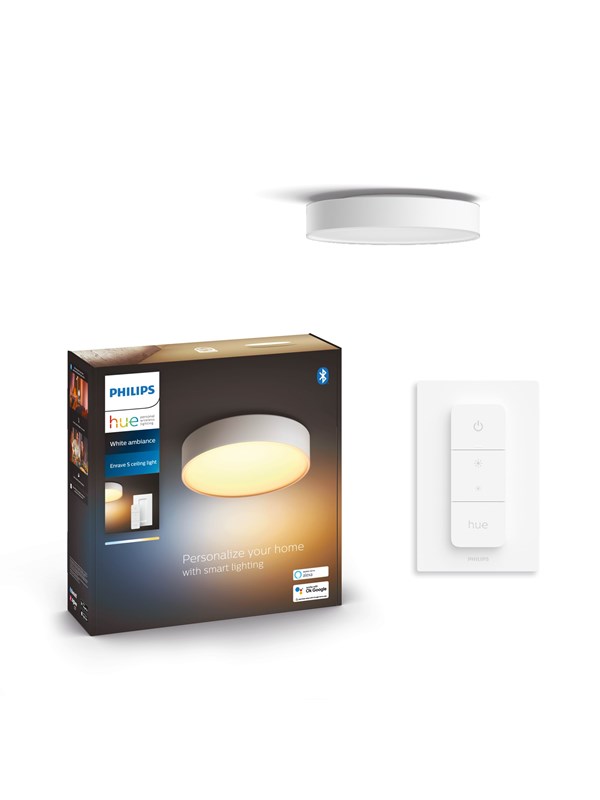Philips Hue Enrave Liten Taklampe Hvit + Dimmer Switch V2