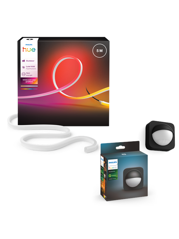 Philips Hue Neon Outdoor LED strip 5m + outdoor motion sensor