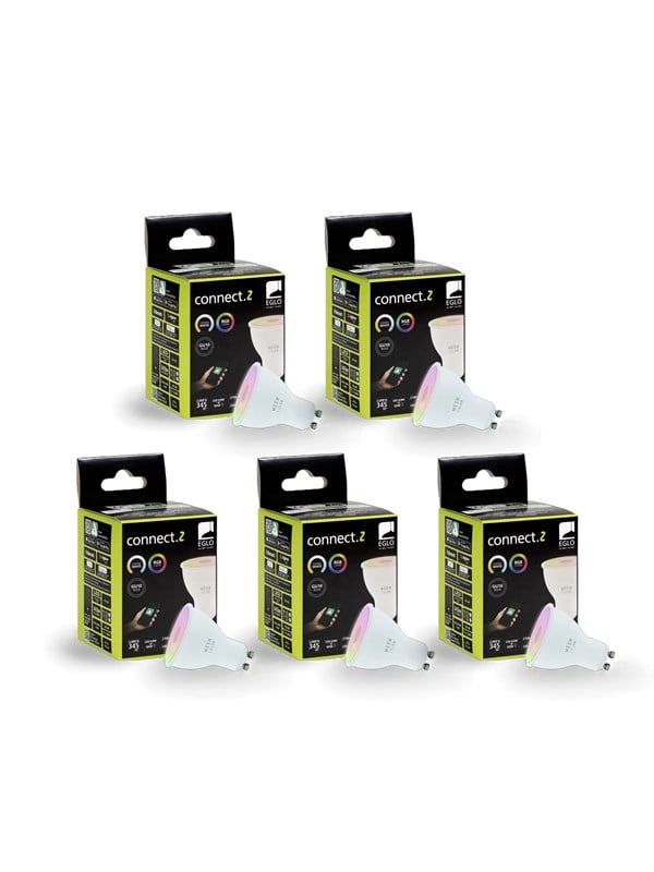 EGLO GU10 LED-Z MATTER RGB/CCT 4.9W 420lm opal – 5 pack