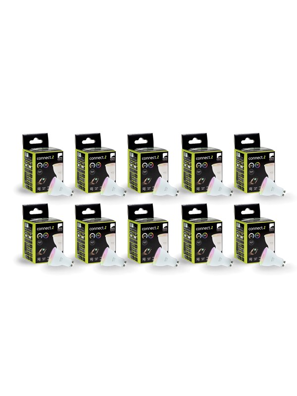 EGLO GU10 LED-Z MATTER RGB/CCT 4.9W 420lm opal – 10 pack