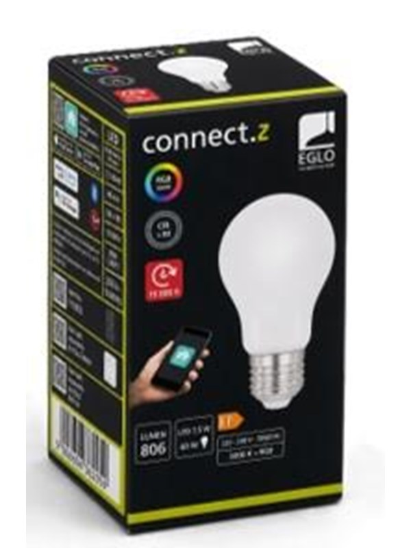 EGLO E27 LED-Z MATTER A60 RGBW 7W 806lm 3000K opal – 5 pack