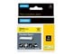 Papir, Fotopapir & Etiketter - DYMO Dymo Rhino fleksibel nylon, 24 mm x 3,5 m - sort på gul - S0773850