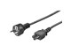 Strømkabel (intern) - Pro Strømkabel C5 (Mickey Mouse) - Svart - Rett - 2 m - PC-C5S-2M-B