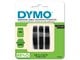 Papir, Fotopapir & Etiketter - DYMO pregetape selvklebende, 9mm x 3m ruller, hvit på sort, 3-pakk - S0847730
