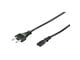 Strømkabel (ekstern) - Pro Strømkabel C7 (2 pins) - Svart - 5m - Rett - 4040849950391