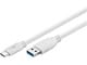 USB - Pro USB-A <-> USB-C - 1m - USB 3.0 - Hvit - PUSB3.2G1-AC-WHT-1M