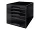 Skrivebordstilbehør - Leitz Skuffkube Dual Black 5 skuffer Sort - 52531095