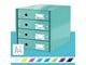 Arkivering & Oppbevaring - Leitz Skuffkabinett Click & Store WOW 4 skuffer Isblå - 60490051