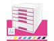 Arkivering & Oppbevaring - Leitz Skuffkube WOW 5 skuffer Rosa - 52142023