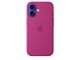 Mobil - Deksel og etui - Apple iPhone 16 Silicone Case with MagSafe - Fuchsia - MYY53ZM/A