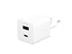 Mobil - Adaptere og ladere - empower by PanzerGlass Turbo 35W Charger incl. USB-C + USB-A | EU Plug | Silver White - EM94326