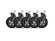 Gamingstol - DUTZO Premium 3" Rubber Caster for IKEA Chairs - Black - Rubber - DGCAIK-75MMRBWU-BK