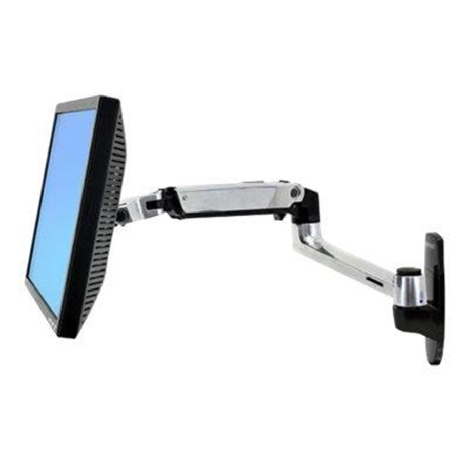 Skjermholder - Ergotron LX Wall Monitor Arm - Polished Aluminum - 45-243-026