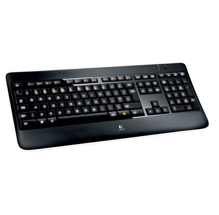Tastatur - Logitech K800 Wireless Illuminated - Tastatur - Norsk - Svart - 920-002387