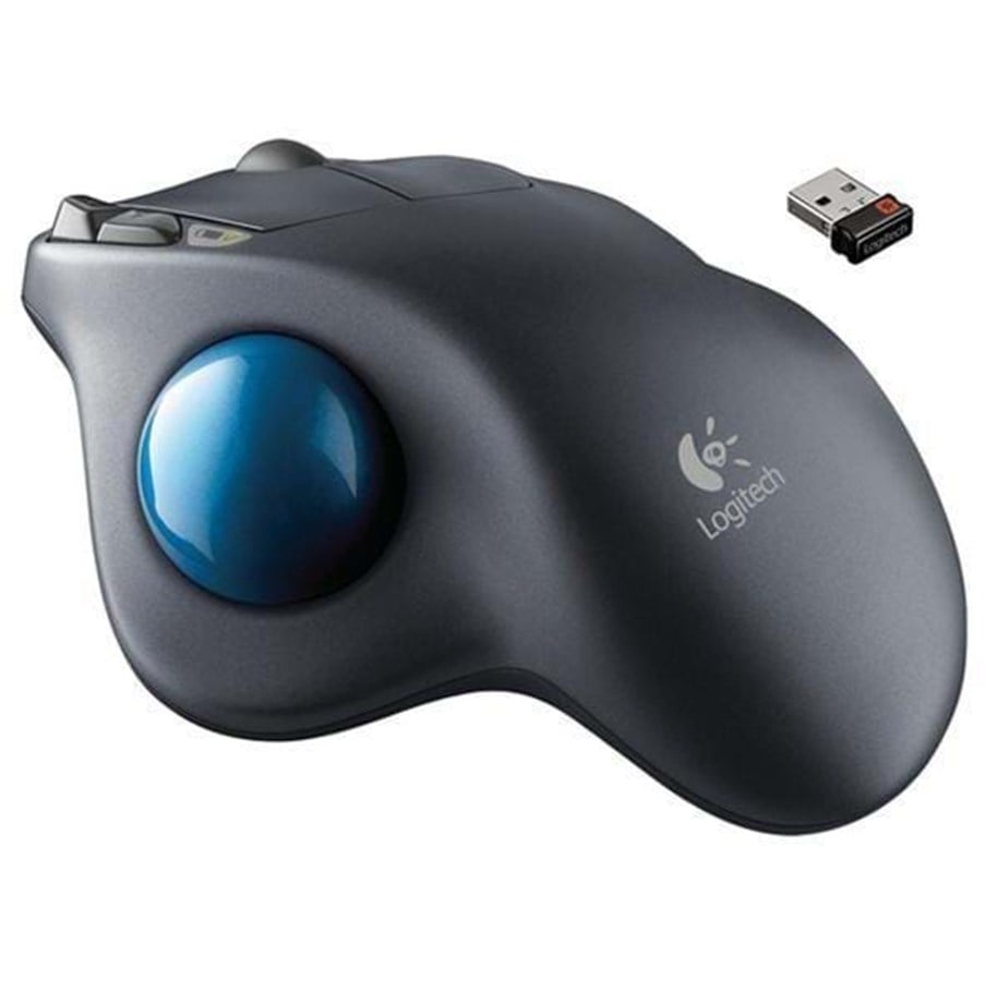 Mus - Logitech Wireless Trackball M570 - Ergonomisk mus - Trackman - 5 - Svart - 910-001882