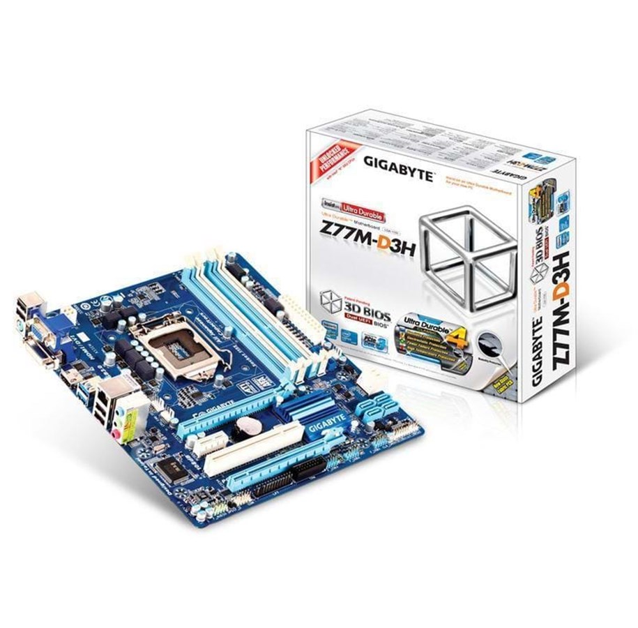Hovedkort - GIGABYTE GA-Z77M-D3H (rev. 1.0) Hovedkort - Intel Z77 Express - Intel LGA1155 - DDR3 RAM - Micro-ATX - GA-Z77M-D3H