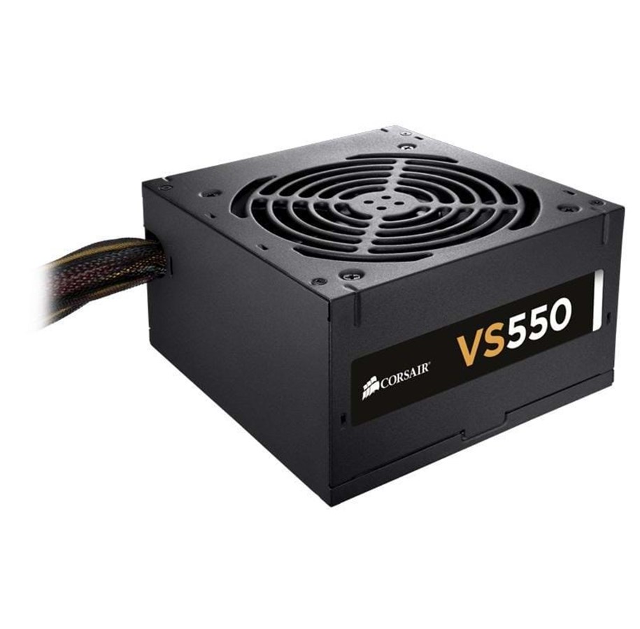 Strømforsyning (PSU) - Corsair VS550 V2 Strømforsyning (PSU) - 550 Watt - 120 mm - ATX - 80 Plus White sertifisert - CP-9020097-EU