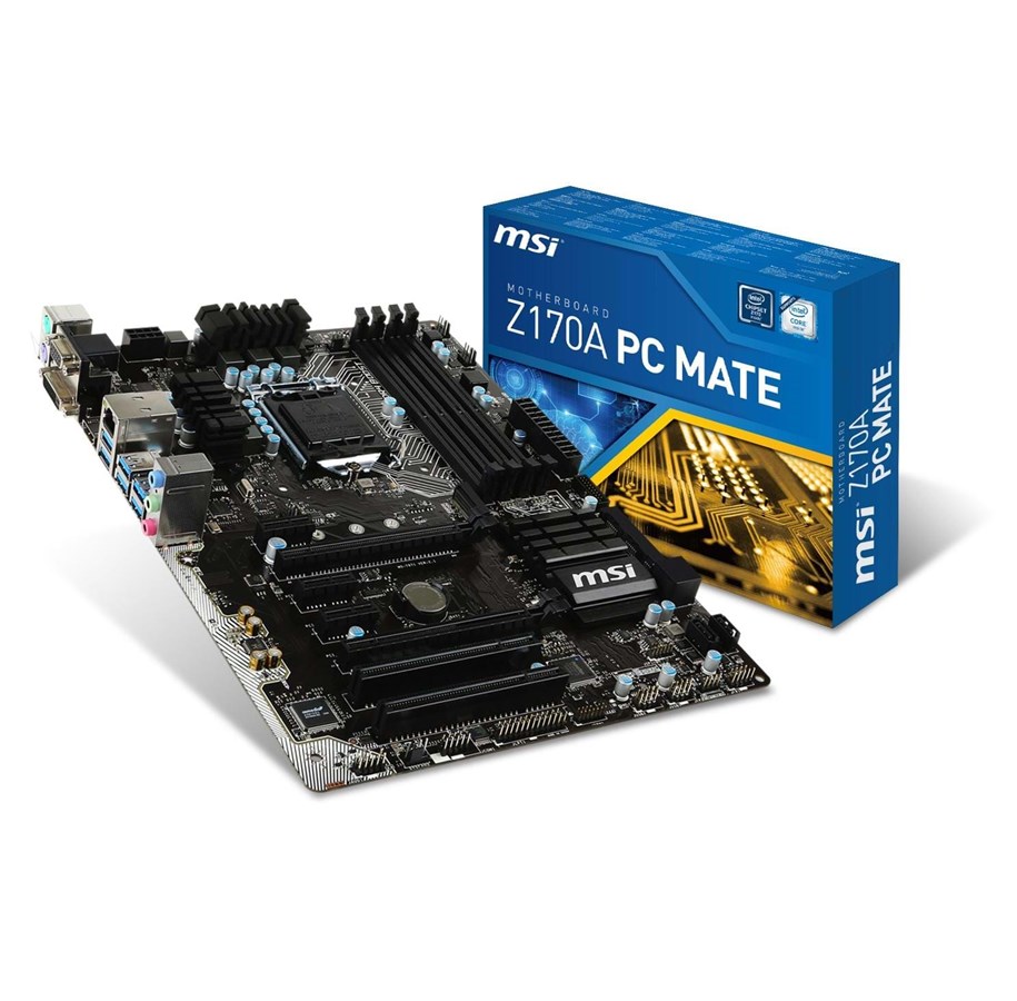 Hovedkort - MSI Z170A PC MATE Hovedkort - Intel Z170 - Intel LGA1151 socket - DDR4 RAM - ATX - Z170A PC MATE