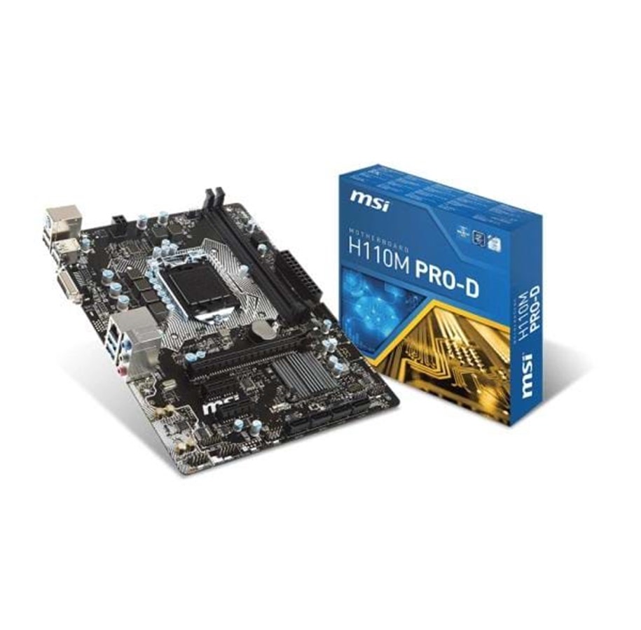 Hovedkort - MSI H110M PRO-D Hovedkort - Intel H110 Express - Intel LGA1151 - DDR4 RAM - Micro-ATX - H110M PRO-D
