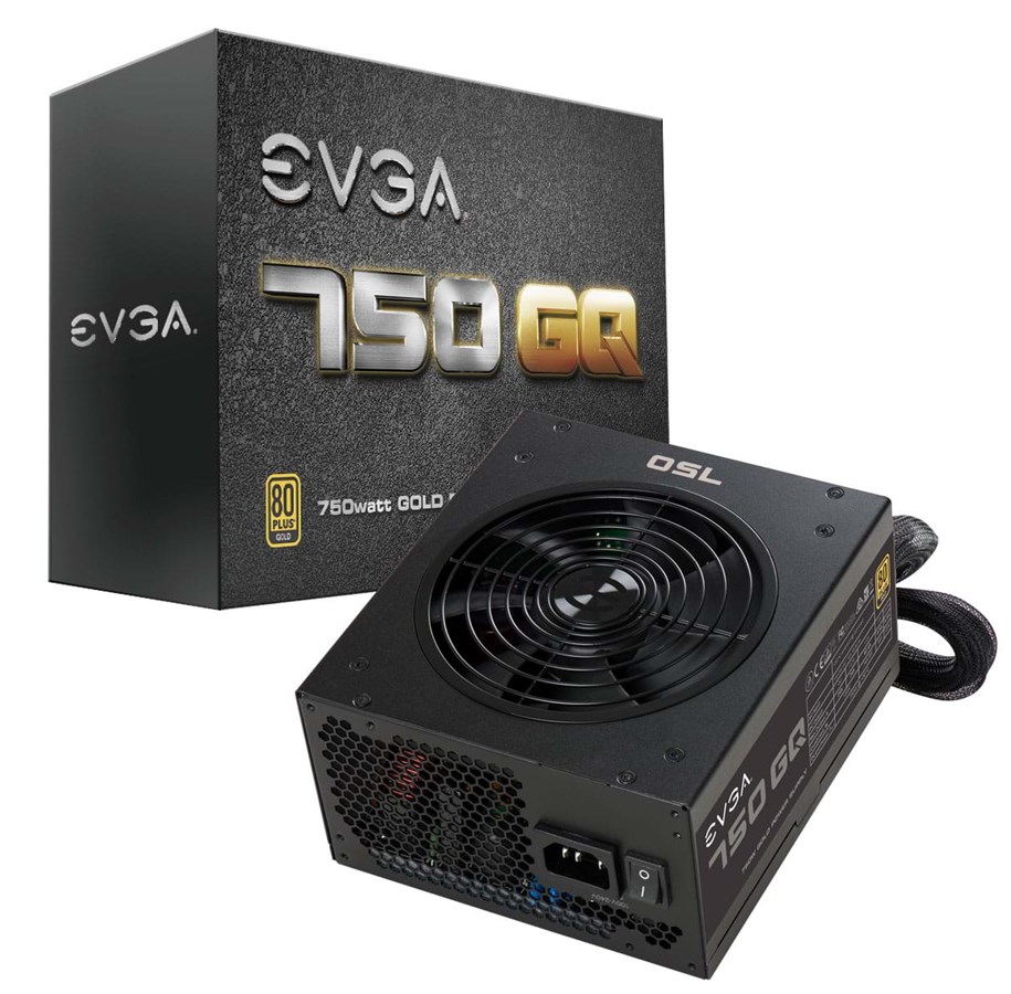 Strømforsyning (PSU) - EVGA SuperNOVA 750 GQ Strømforsyning (PSU) - 750 Watt - 135 mm - ATX - 80 Plus Gold sertifisert - 210-GQ-0750-V2
