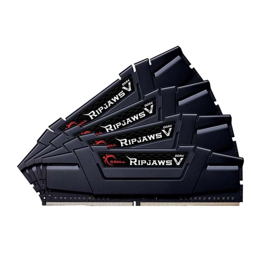 RAM - G.Skill Ripjaws V DDR4-3200 - 32GB - CL15 - Quad Channel (4 pcs) - Intel XMP - Svart - F4-3200C15Q-32GVK