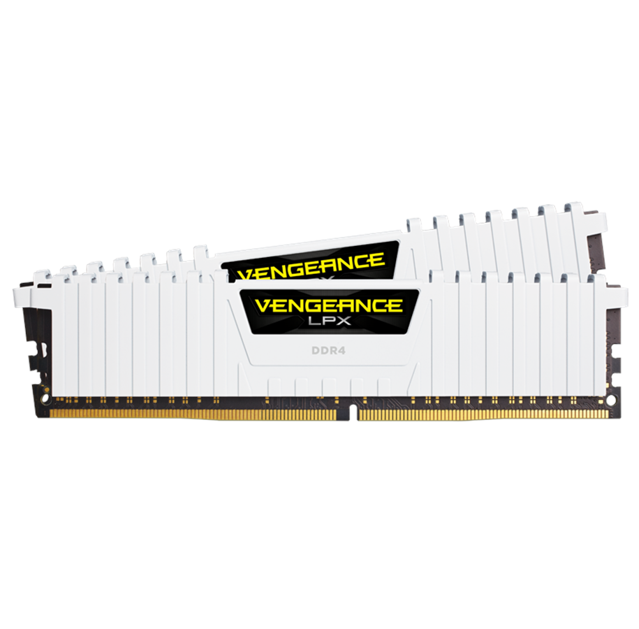 RAM - Corsair Vengeance LPX DDR4-3200 - 16GB - CL16 - Dual Channel (2 pcs) - Intel XMP - Hvit - CMK16GX4M2B3200C16W